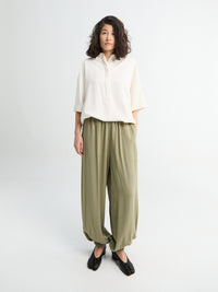 The Frankie Shop - Eda Fluid Polo Shirt in Ivory