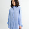 The Frankie Shop - Peri Fluid Shirt in Blue and White Stripes