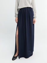 The Frankie Shop - Elie Fluid Maxi Skirt in Navy