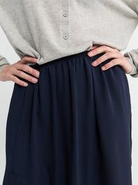 The Frankie Shop - Elie Fluid Maxi Skirt in Navy