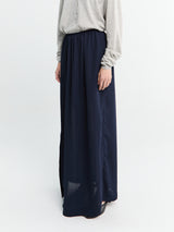 The Frankie Shop - Elie Fluid Maxi Skirt in Navy