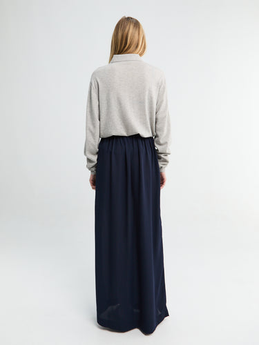 The Frankie Shop - Elie Fluid Maxi Skirt in Navy