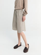 The Frankie Shop - Nelis Suiting Bermuda Shorts in Beige Melange