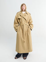 The Frankie Shop - Riva Cotton Trench Coat in Camel