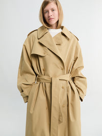 The Frankie Shop - Riva Cotton Trench Coat in Camel