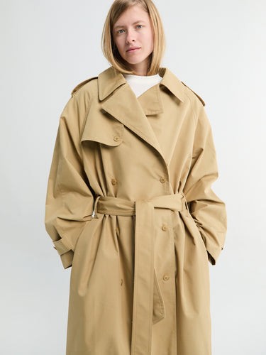 The Frankie Shop - Riva Cotton Trench Coat in Camel