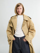 The Frankie Shop - Riva Cotton Trench Coat in Camel