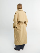 The Frankie Shop - Riva Cotton Trench Coat in Camel