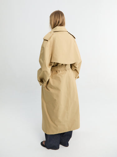 The Frankie Shop - Riva Cotton Trench Coat in Camel