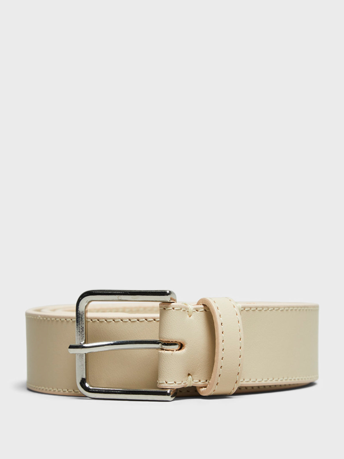 The Frankie Shop - Toni Leather Belt in Mastic