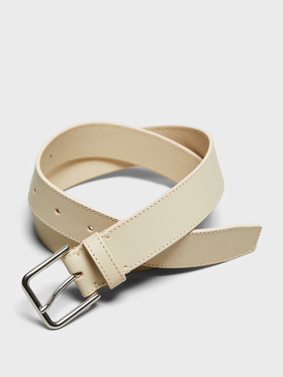 The Frankie Shop - Toni Leather Belt in Mastic