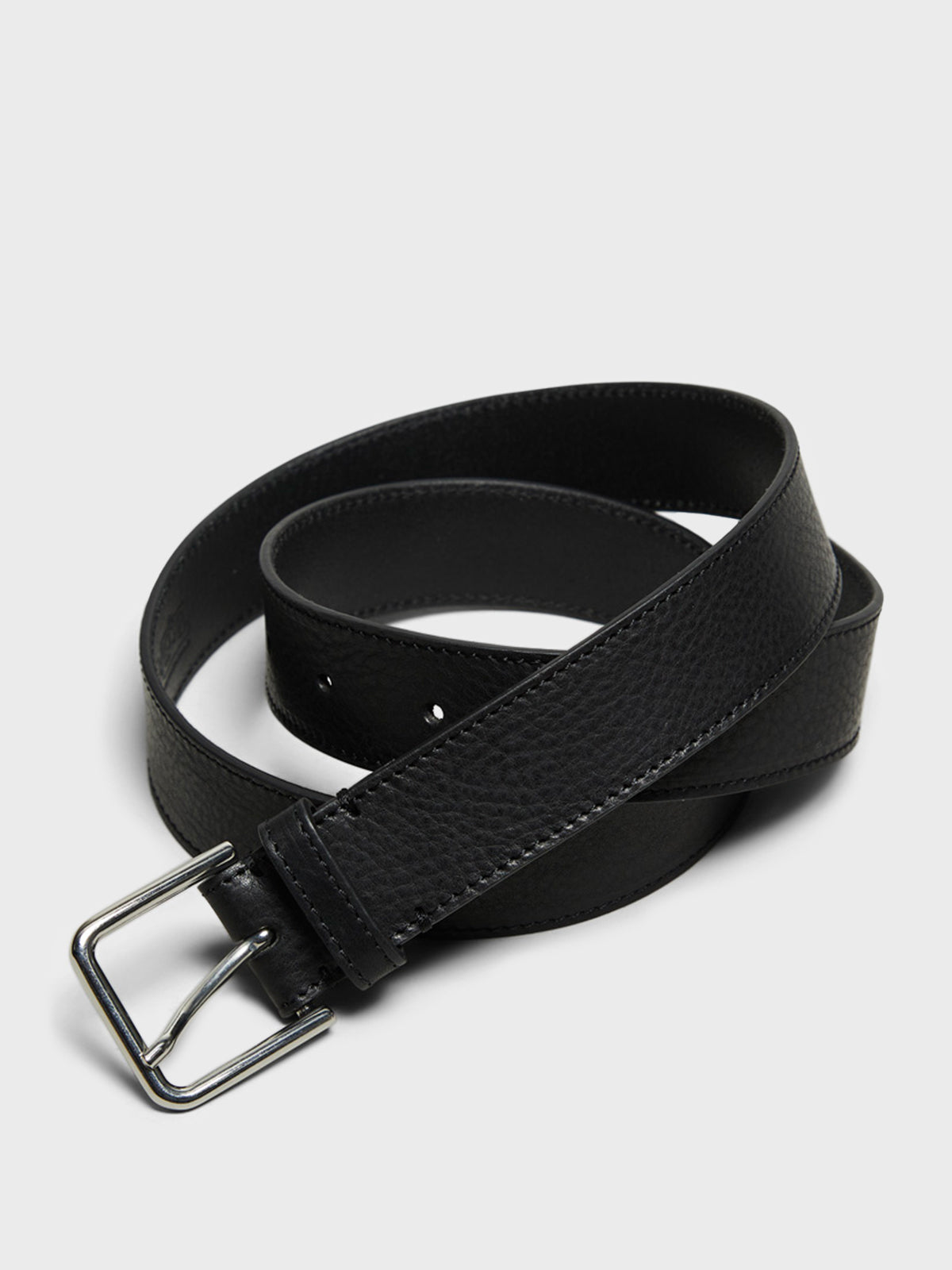 The Frankie Shop - Toni Leather Belt in Black