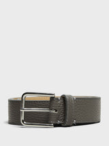 The Frankie Shop - Toni Pebbled Leather Belt in Grey