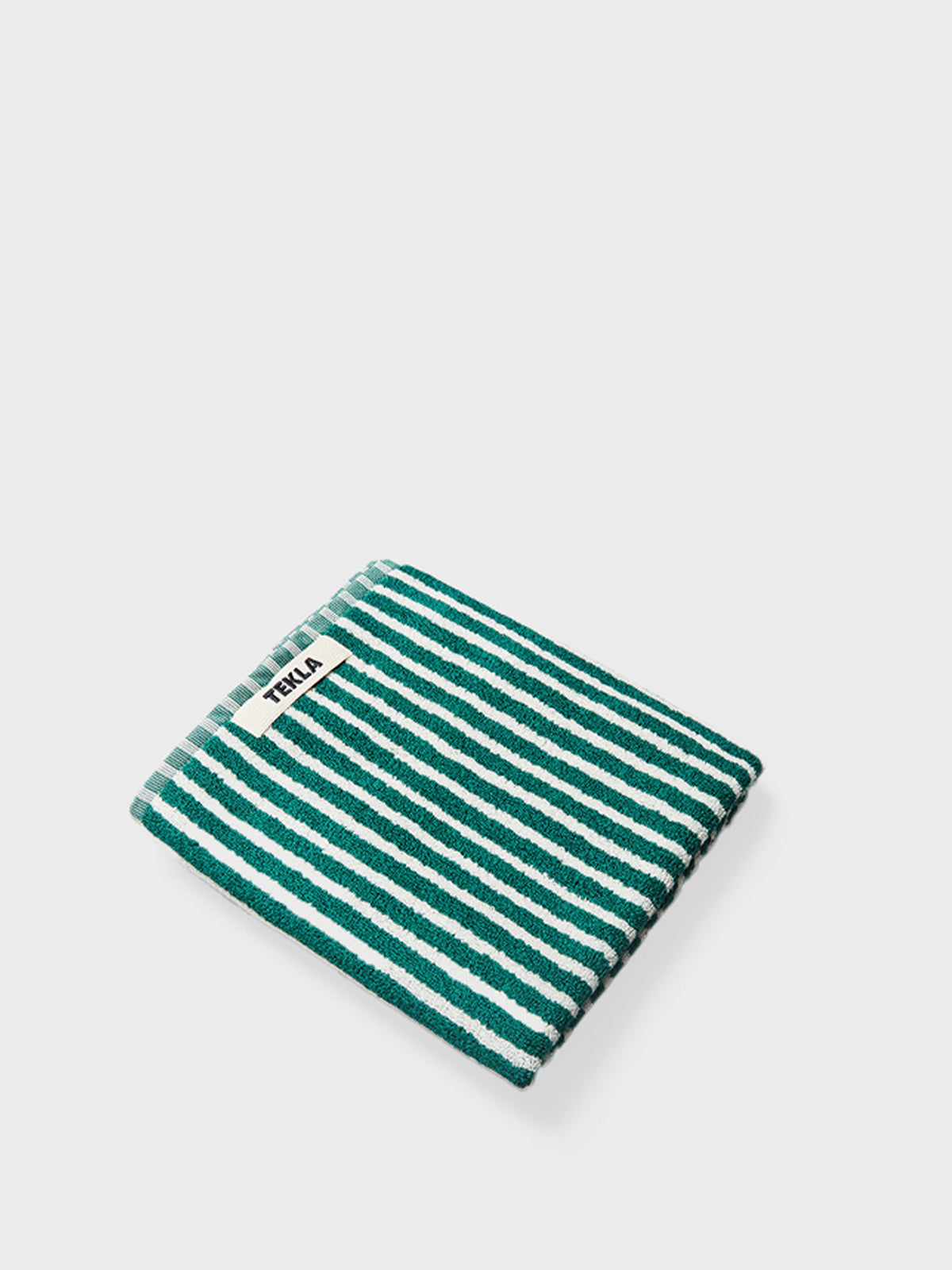 Hand Towel in Teal Green Stripes