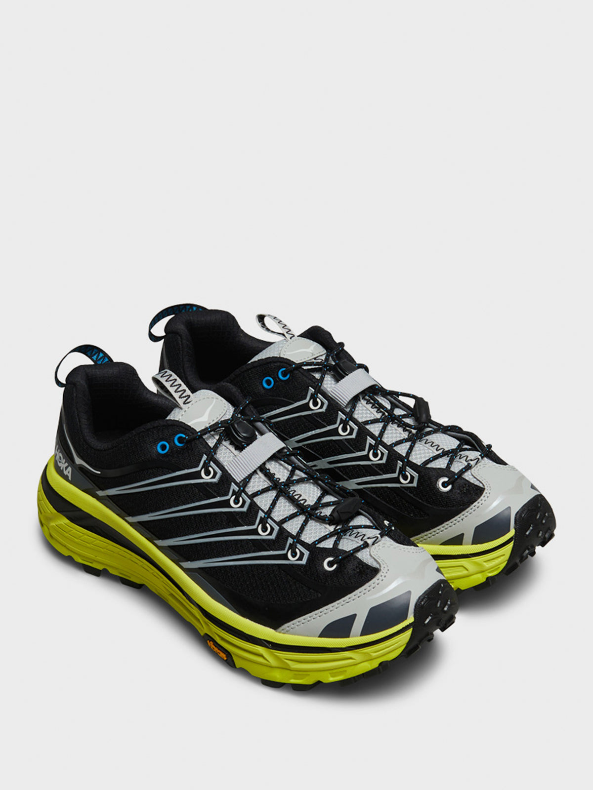 Hoka One One - Mafate Three2 Sneakers in Black and Yellow