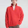 Horses - Stand Collar Pullover in Tomato