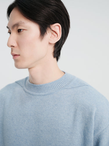 Horses - Bateau Neck Pullover in Aqua