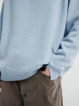Horses - Bateau Neck Pullover in Aqua