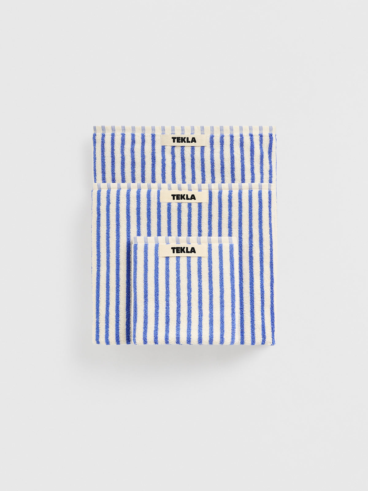 Tekla - Terry Towel in Coastal Blue Stripes