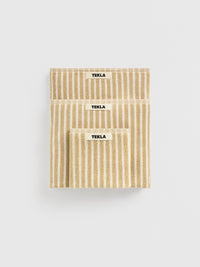 Tekla - Terry Towel in Ivory Stripes