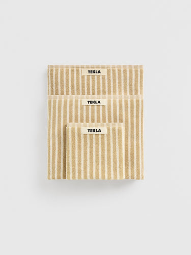 Tekla - Terry Towel in Ivory Stripes