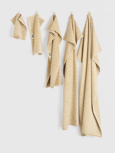 Tekla - Terry Towel in Ivory Stripes