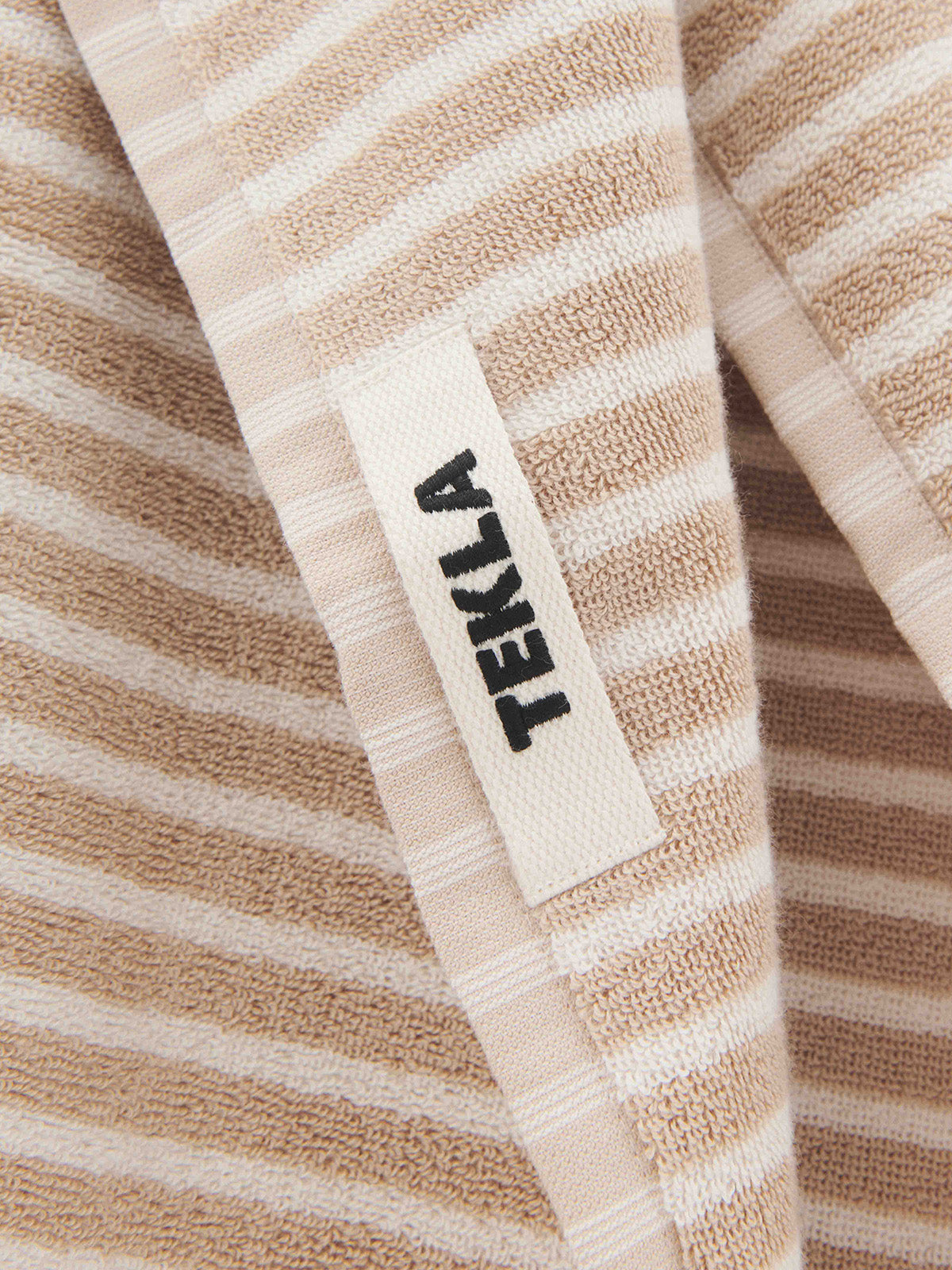 Guest Towel in Ivory Stripes