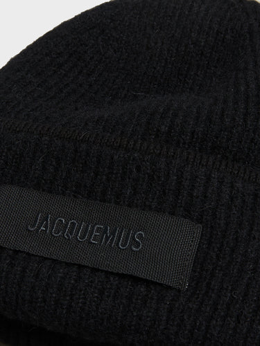 Jacquemus - Le Bonnet Gros Grain Beanie in Black