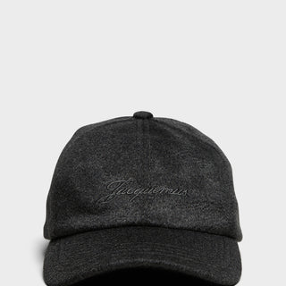 Jacquemus - La Casquette Cachemiro in Dark Grey