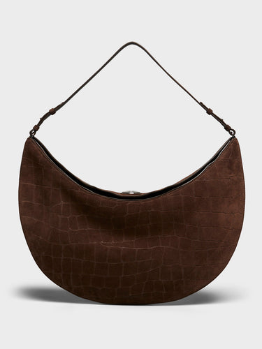 Le Ovalo Hobo Bag in Dark Brown