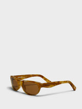 Jacquemus Eyewear - Sole Sunglasses in Beige, Matt Gold and Tobacco
