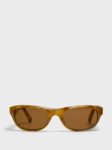 Jacquemus Eyewear - Sole Sunglasses in Beige, Matt Gold and Tobacco