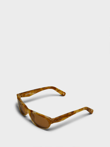 Jacquemus Eyewear - Sole Sunglasses in Beige, Matt Gold and Tobacco