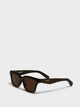Jacquemus Eyewear - Carre Sunglasses in Metallic Brown, Gold and Brown