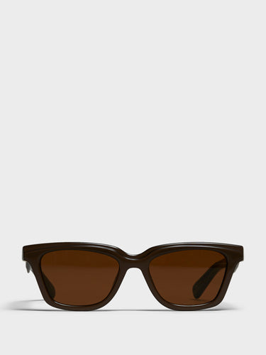 Jacquemus Eyewear - Carre Sunglasses in Metallic Brown, Gold and Brown