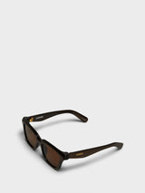 Jacquemus Eyewear - Carre Sunglasses in Metallic Brown, Gold and Brown