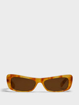 Jacquemus Eyewear - Capri Sunglasses in Beige, Gold and Brown