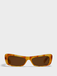 Jacquemus Eyewear - Capri Sunglasses in Beige, Gold and Brown