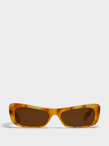 Jacquemus Eyewear - Capri Sunglasses in Beige, Gold and Brown