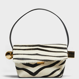 Jacquemus - Le Rond Carre Bag in Black and White Zebra