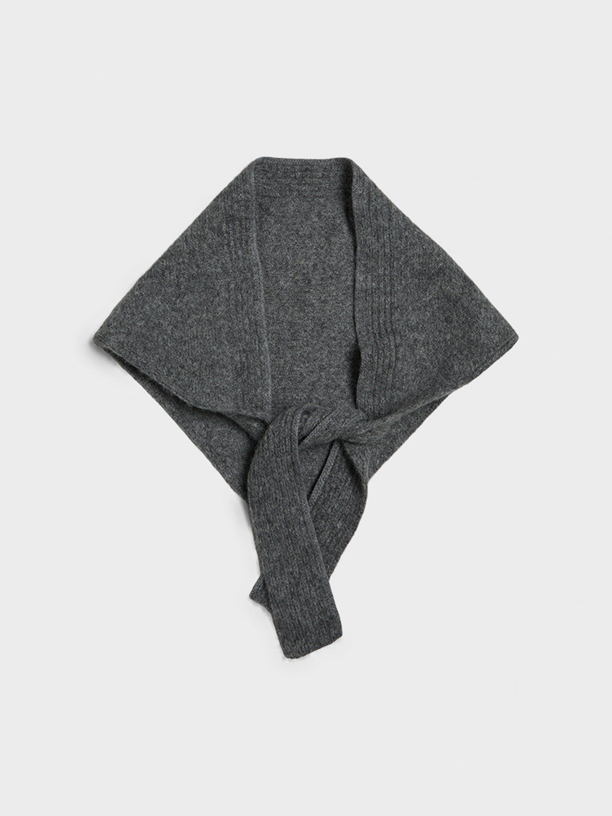 Jacquemus - Le Chale Gros Grain Scarf in Dark Grey