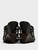 Jacquemus - Les Doubles Tresses Shoes in Dark Brown