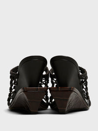 Jacquemus - Les Doubles Tresses Shoes in Dark Brown