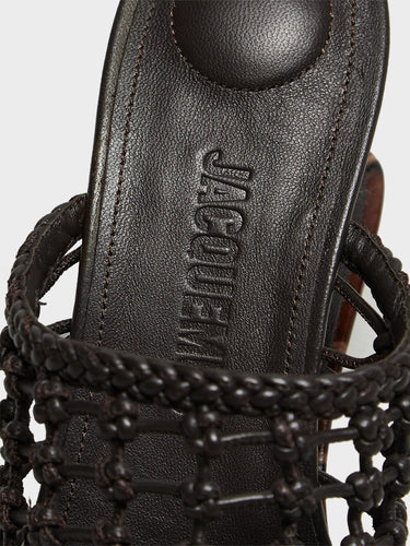 Jacquemus - Les Doubles Tresses Shoes in Dark Brown