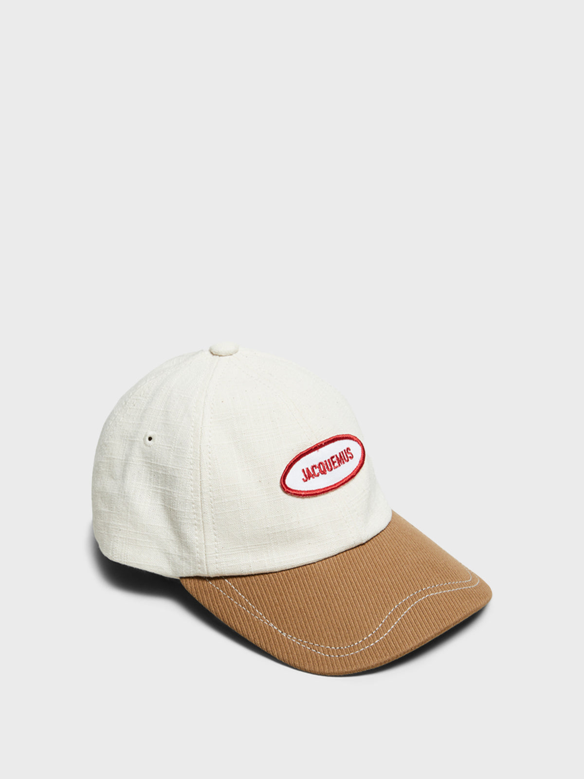 Jacquemus - La Casquette Gelato Cap in Off White and Light Brown