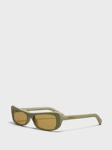 Jacquemus Eyewear - Capri Sunglasses in Matt Putty, Silver and Amber