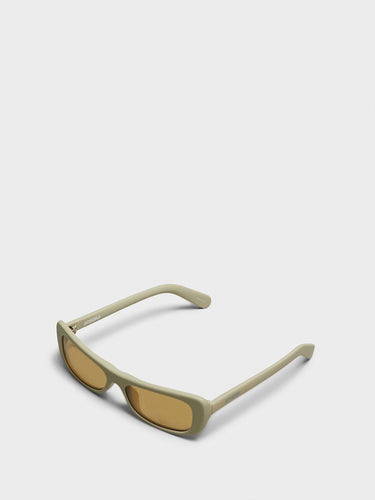 Jacquemus Eyewear - Capri Sunglasses in Matt Putty, Silver and Amber