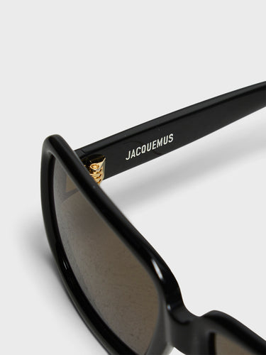 Jacquemus Eyewear - Cabana Sunglasses in Black, Gold and Grey