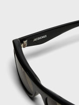 Jacquemus Eyewear - Sole Sunglasses in Black, Silver and Grey