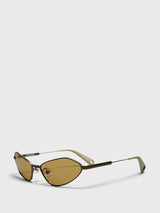 Jacquemus Eyewear - Bambino Metal Sunglasses in Matt Putty, Shiny Putty and Amber